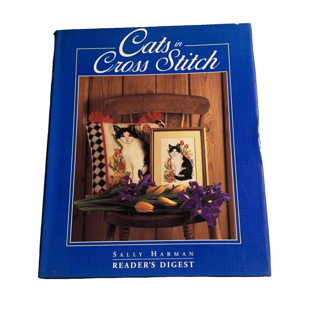 Cats in Cross Stitch Hardcover Pattern Book Sally Harman Reader's Digest